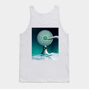 Mosaic Moon and Space Ski Tank Top